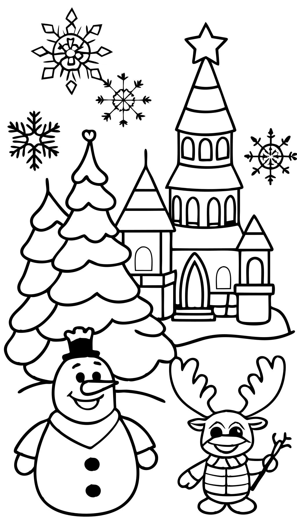 coloriage gelé Noël